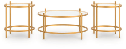 Pearlox - Gold - Occasional Table Set (Set of 3)