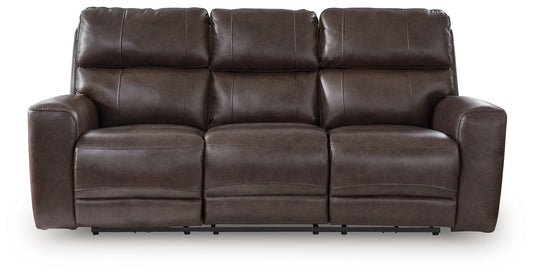 Crossplex - Smoke - Power Reclining Sofa With Adjustable Headrest