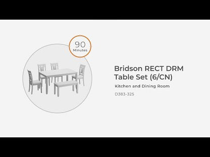 Bridson - Gray - RECT DRM Table Set (Set of 6)